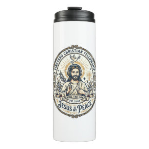 Jesus Lo Fi Lernbeats Ästhetisches Grafik T-Shirt Thermosbecher