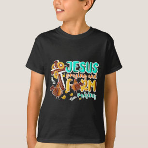 Jesus Lob und Landwirtschaft Anbau Hühner Bauer Ch T-Shirt