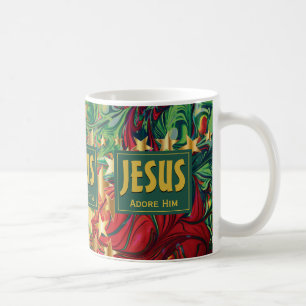 JESUS Loise Worship Adore STARS Weihnachten Kaffeetasse