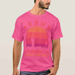Jesus löst die Hälfte meiner Probleme, beim Angeln T-Shirt
