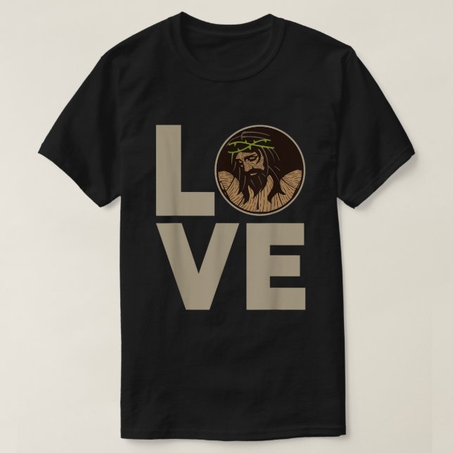 Jesus Love  Crucified Jesus Christian  T-Shirt (Design vorne)