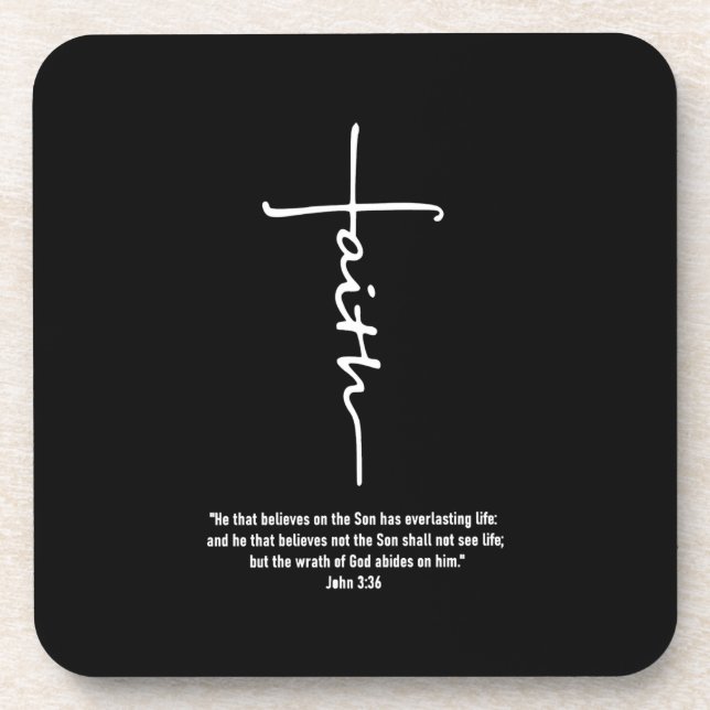 Jesus Love | Faith Cross Christian Jesus Faith God Getränkeuntersetzer (Vorderseite)