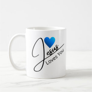Jesus Love You - Bleu Coeur Coffee Mug