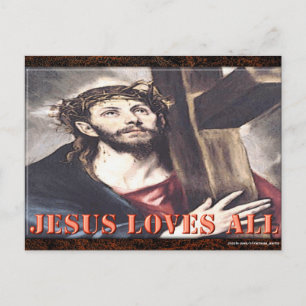 JESUS LOVES ALL FEIERTAGSPOSTKARTE