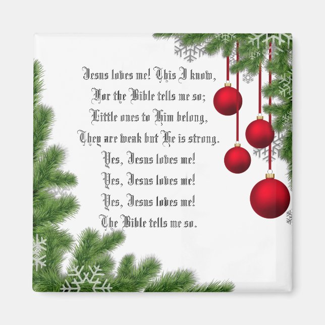 JESUS LOVES ME MAGNET (Vorne)