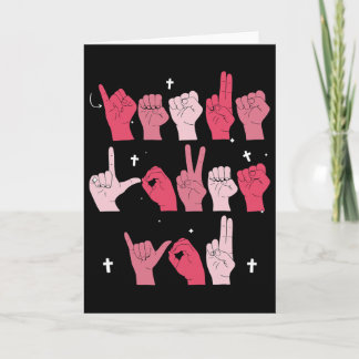 Jesus Loves You Asl Sign Language Christian Valent Karte
