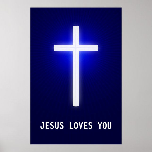 JESUS LOVES YOU - Christian Poster (Devant)