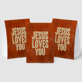 Jesus Loves You Rustic Christian Encouragement Tischaufsteller
