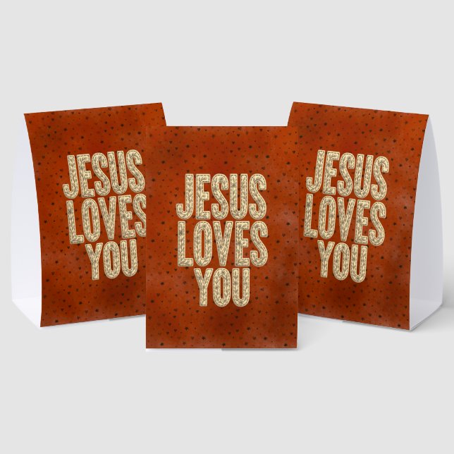 Jesus Loves You Rustic Christian Encouragement Tischaufsteller (In Situ (Mehrfachansicht))