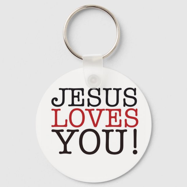 Jesus Loves You! Schlüsselanhänger (Vorderseite)