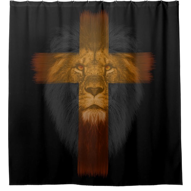 Jesus Löwe von Judah Duschvorhang (Vorderseite)