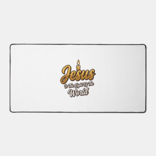 Jésus Lumière du Monde Bougie Chrétien Vecteur_1