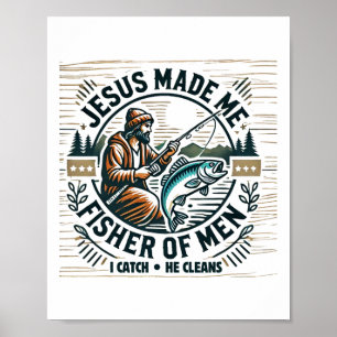 Jesus machte mich zu einem Menschenfischer Bibelve Poster