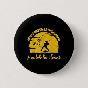 Jesus machte mich zum Fischermann christliches Ang Button