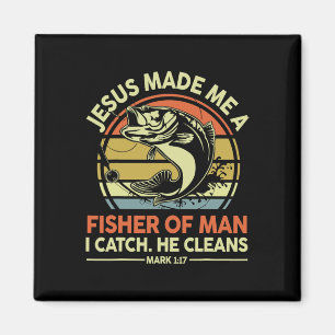 Jesus machte mich zum Menschenfischer Lustiger B-V Magnet