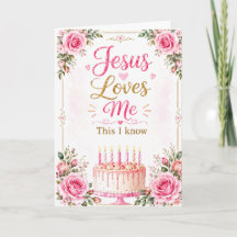 Jésus m'aime | Carte d'anniversaire chrétienne
