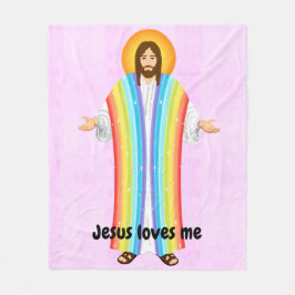 Jésus m'aime couverture en toison