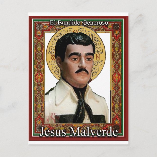 Jesus Malverde, der großzügige Bandit Postkarte (Vorderseite)