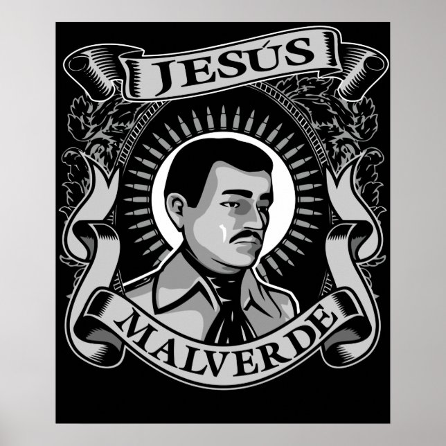 Jesus Malverde Gift Mexican Hero Jesus Malverde Poster (Vorne)