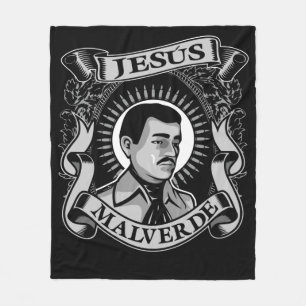 Jesus Malverde Gift Mexikanischer Held Jesus Malve Fleecedecke