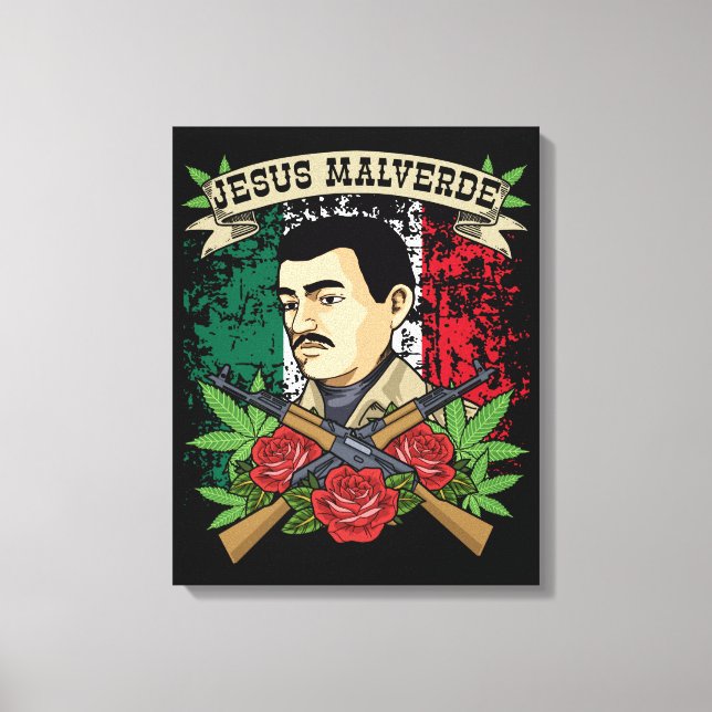 Jesus Malverde Gift Women & Men Jesus Malverde Leinwanddruck (Vorderseite)