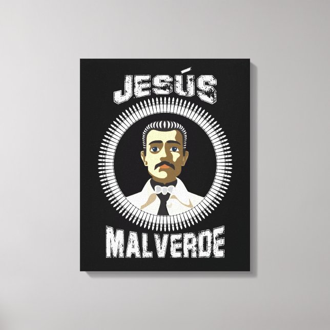 Jesus Malverde Mexican Hero Gift Leinwanddruck (Vorderseite)