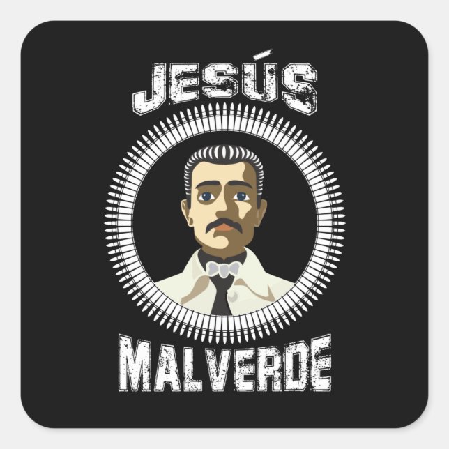 Jesus Malverde Mexican Hero Gift Quadratischer Aufkleber (Vorderseite)