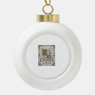 Jesus-Manuskript Jesus Christlicher Glaube Vintage Keramik Kugel-Ornament
