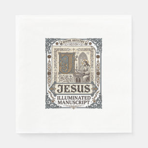 Jesus-Manuskript Jesus Christlicher Glaube Vintage Serviette