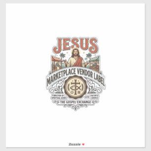 Jesus Marktplatz Verkäufer Label Jesus Marktplatz