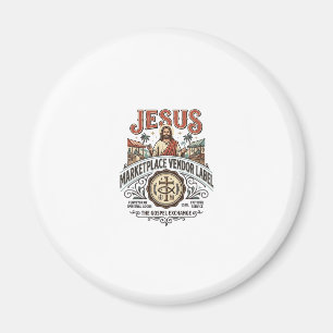 Jesus Marktplatz Verkäufer Label Jesus Marktplatz  Magnet