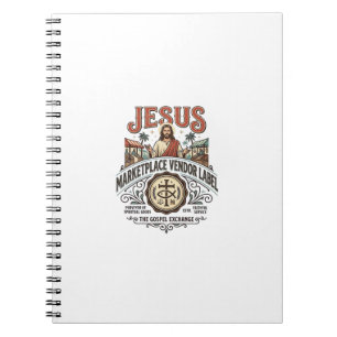 Jesus Marktplatz Verkäufer Label Jesus Marktplatz Notizblock