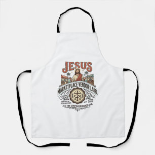 Jesus Marktplatz Verkäufer Label Jesus Marktplatz Schürze