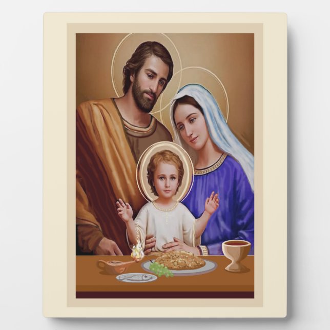 Jesus Mary und Joseph Fotoplatte (Vorderseite)