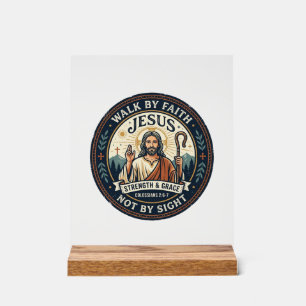 Jesus Matcha Cafe Trend-Shirt Christliches Grafik_ Acrylschild