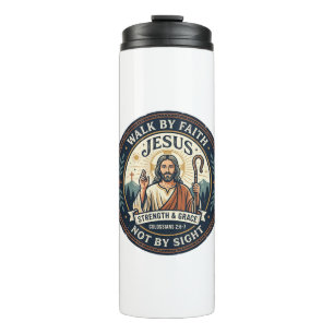 Jesus Matcha Cafe Trend Shirt Christliches Grafik_ Thermosbecher