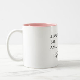 Jesus me ama esto lo se Blumen herz Zweifarbige Tasse