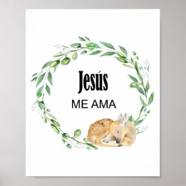Jesus me ama, spanischer Bibelvers Poster