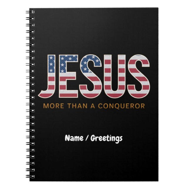 Jesus mehr als ein Eroberer auffallend Christlich Notizblock (Vorderseite)