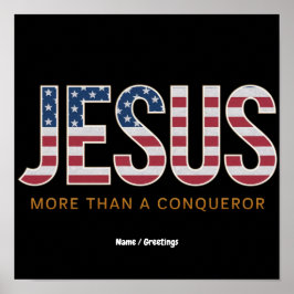 Jesus mehr als ein Eroberer Starker Christlicher Poster