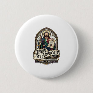 Jesus mein Anwalt Jesus Gerichts Anwalt Christi Button