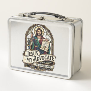 Jesus mein Anwalt Jesus Gerichts Anwalt Christi Metall Brotdose