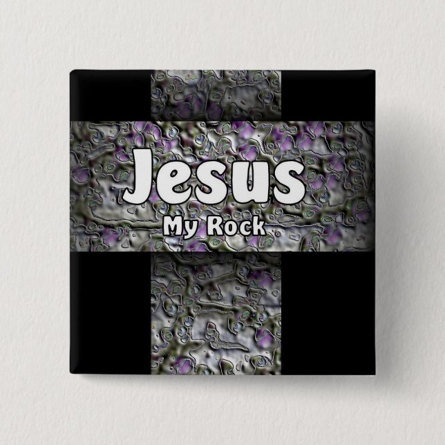 Jesus mein Felsen Button (Vorderseite)