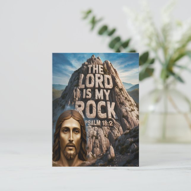 Jesus, mein Felsen im Alter der Herr ist mein Fels Postkarte (Stehend Vorderseite)