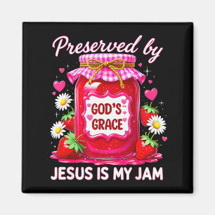 Jesus mein Jam Strawberry Coquette Rosa Konservier Magnet