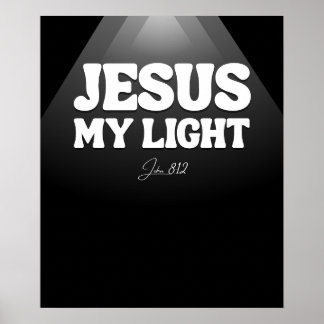 Jesus, mein Licht - John 8:12 Poster