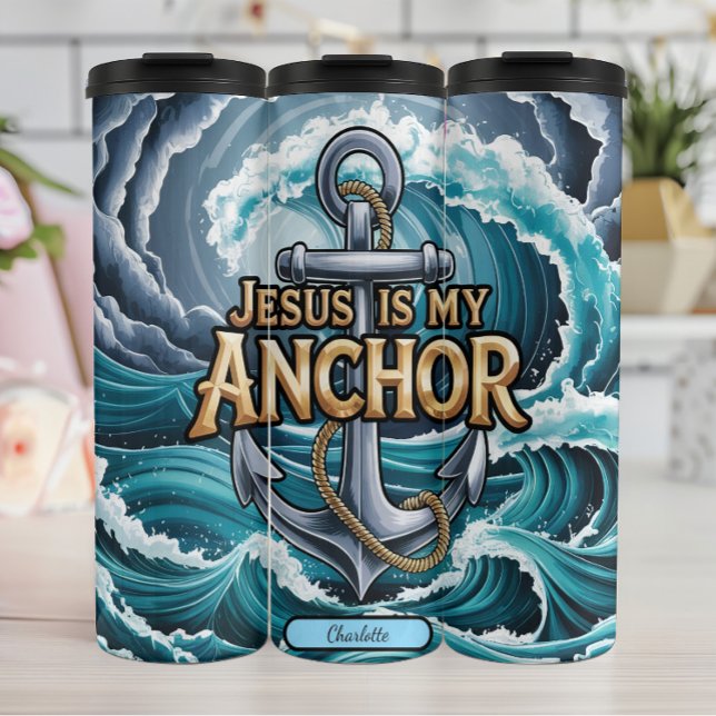 Jesus meine Anchor Stormy Sees Thermosbecher (Von Creator hochgeladen)
