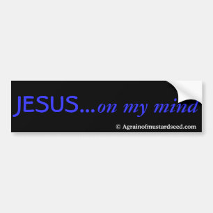 JESUS meiner Meinung nach Agrainofmustardseed.com Autoaufkleber