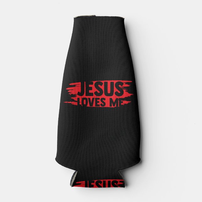 Jesus Men Women Kinder Spaß Christliche Bibel Glau Flaschenkühler (Vorderseite)