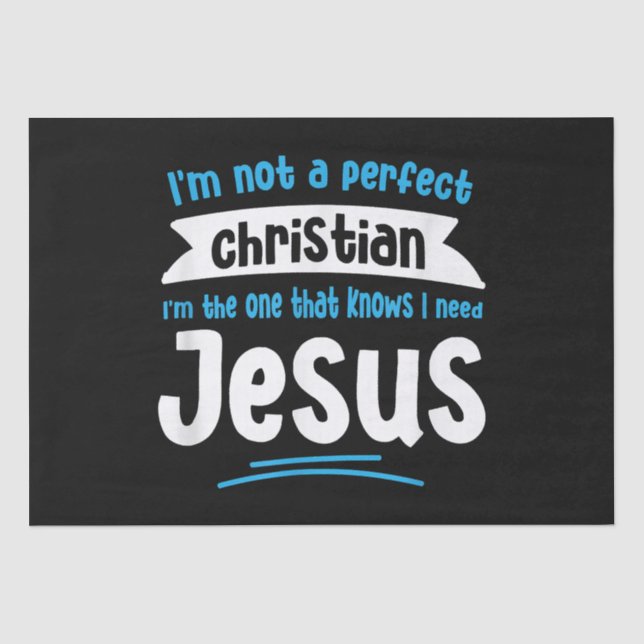 Jesus Men Women Kinder Spaß Christliche Bibel Glau Seidenpapier (Vorderseite)